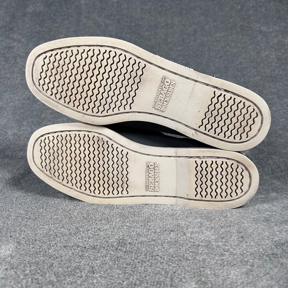 Sebago Docksides Grey Charcoal Nubuck Leather Boat Shoes Womens 9 M 79048122 - Picture 9 of 11